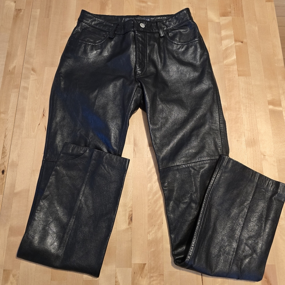 GAP Vintage 100% Leather Bootcut Pants Size 4